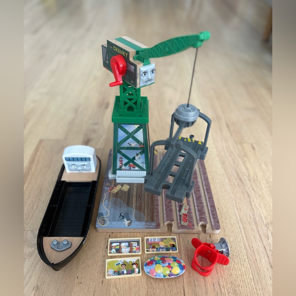 Cranky the Crane Playset with Bulstrode Boat and Accessories. Thomas the Train.